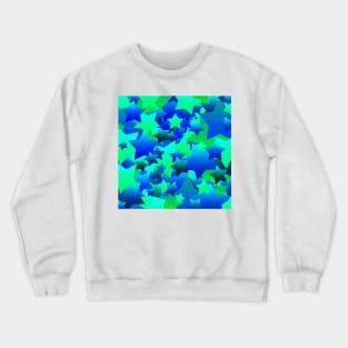 Bubble Stars Blue Crewneck Sweatshirt